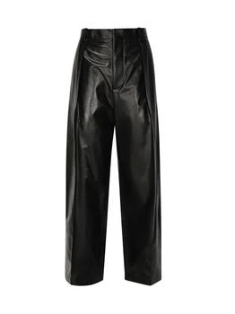 Bottega Veneta | Bottega Veneta Pleated Leather Trousers