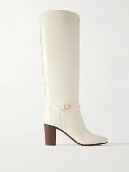 Valentino | Pattie 75 Buckle-embellished Leather Boots - IT40