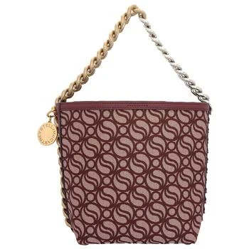 Stella McCartney | Burgundy Ladies S-Wave Monogram Bucket Bag