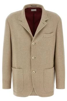 Brunello Cucinelli | Brunello Cucinelli Chiné Diagonal Outerwear Blazer