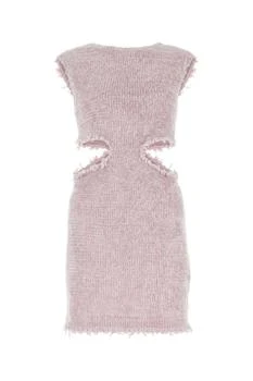 Jil Sander | Jil Sander Cut Out Detailed Frayed Knitted Mini Dress