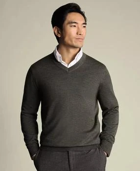 Charles Tyrwhitt Men's V-Neck Regular-Fit Sweater