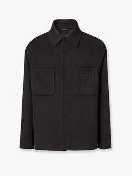 Fendi | Wool coat with FF embossed detail