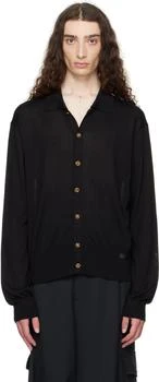 Versace | Black Knit Silk Cardigan