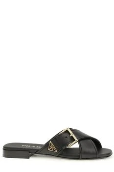 Prada | Prada Logo Plaque Buckled Sandals