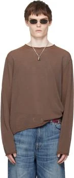 Brown Rigid Popover Sweater