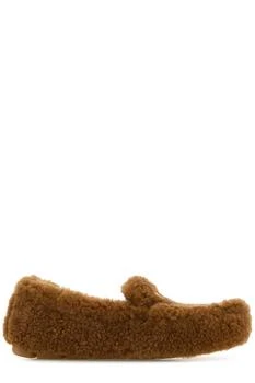 Prada | Prada Logo Plaque Round Toe Loafers