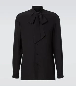 Valentino | Tie-neck silk crêpe de chine shirt