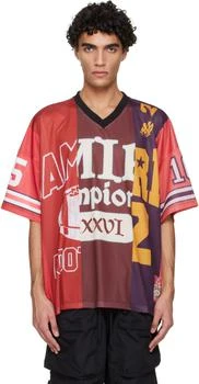 AMIRI | Red Spliced Oversized Mesh T-shirt