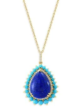 Effy | 14K Yellow Gold
Multi Stone Pendant Necklace