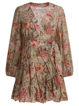 Zimmermann | Zimmermann Floral Tie Fastened Mini Dress