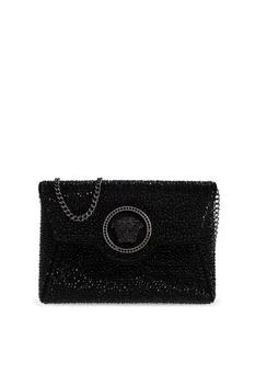 Versace | Versace Medusa Plaque Embellished Clutch Bag