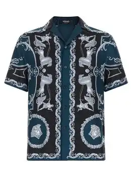 Versace | Versace Baroque Printed Short-Sleeved Shirt