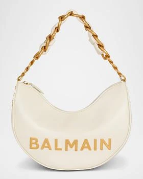 Balmain | 1945 Soft Moon Shoulder Bag in Leather