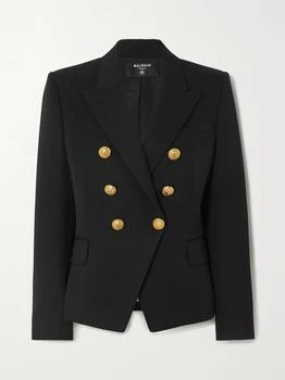 Balmain | Double-breasted Wool-twill Blazer