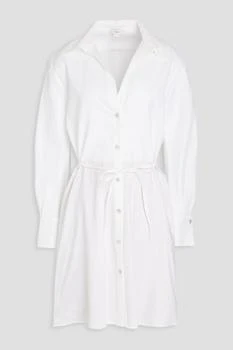 Vince Belted linen-blend mini shirt dress