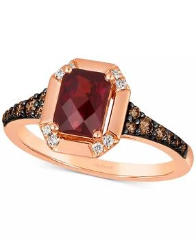 Le Vian | Pomegranate Garnet (1-3/8 ct. t.w.) 
Diamond (1/4 ct. t.w.) Ring in 14k Rose Gold