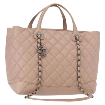 Chanel | Easy Shopping Tote Quilted Calfskin Leather Tote Bag Bag (Pre-Owned)