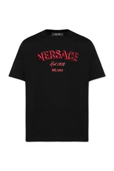 Versace | Versace Logo-Embroidered Crewneck T-Shirt