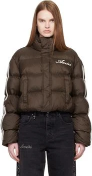 AMIRI | Brown Bones Cropped Down Jacket