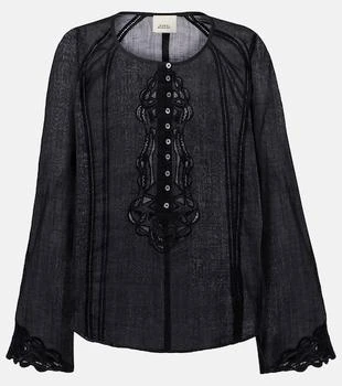 Isabel Marant | Luciele embroidered ramie blouse