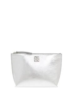 Givenchy | Givenchy Liquid Logo Plaque Metallic Clutch Bag
