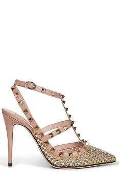 Valentino Garavani Rockstud Embellished Pointed Toe Pumps