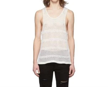 AMIRI | Boyfriend Crochet Tank Top In Ivory