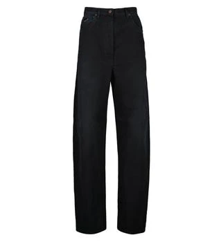 Prada | Prada Logo-Patch Wide Leg Jeans