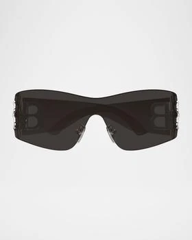 Balenciaga | Bossy BB-Hinge Rimless Nylon Shield Sunglasses