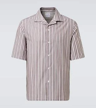 Brunello Cucinelli | Striped cotton bowling shirt