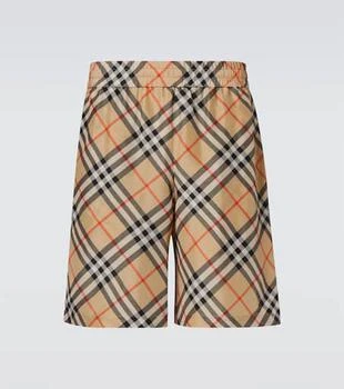 Burberry | Burberry Check silk Bermuda shorts