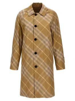 Burberry | Burberry Reversible Check-Printed Buttoned Car Coat
