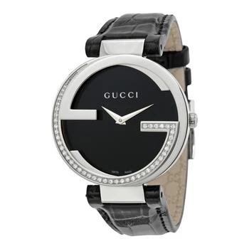 Gucci | Interlocking Black Dial Quartz Ladies Watch YA133305