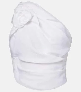 Magda Butrym | Floral-appliqué draped one-shoulder top