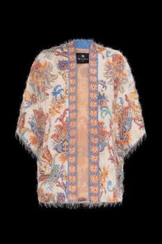 ETRO | Etro Patterned Fringed Knit Cardigan