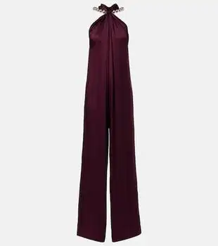 Stella McCartney | Embellished halterneck satin jumpsuit