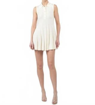 Zimmermann | Rib Polo Mini Dress In Parchment