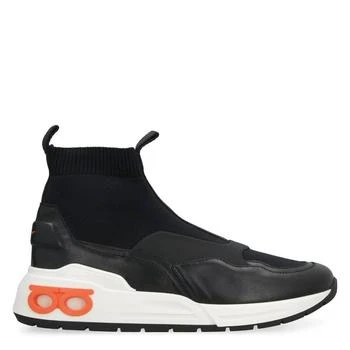 Salvatore Ferragamo | Ferragamo Cosma Sock High-Top Sneakers, Size 6