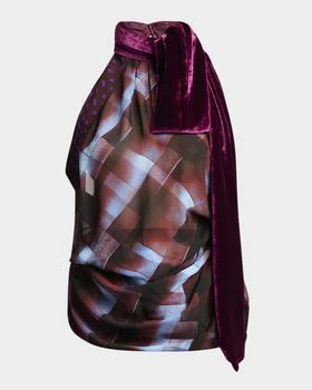 Dries Van Noten | Draped Halter Top with Scarf