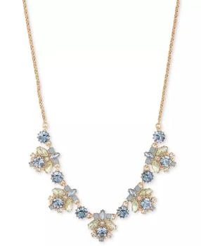 Gold-Tone Mixed Crystal Cluster Statement Necklace, 16" + 3" extender