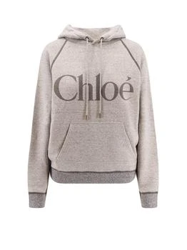 Chloé | Chloé Logo Printed Drawstring Hoodie