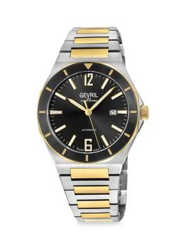 Gevril | High Line 43MM Swiss Automatic Two Tone Stainless Steel Watch