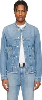 Givenchy | Blue Reworked Biker Denim Jacket