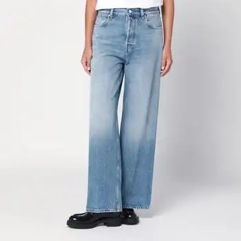 Gucci | Wide light blue jeans with faded effect