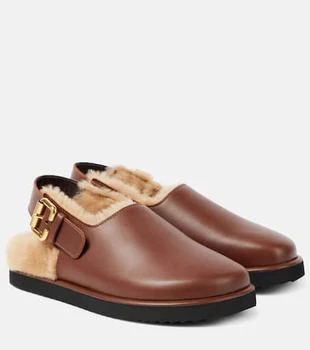 Chloé | Nil shearling-lined leather mules