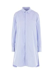Sacai | Sacai Long-Sleeved Shirt Dress