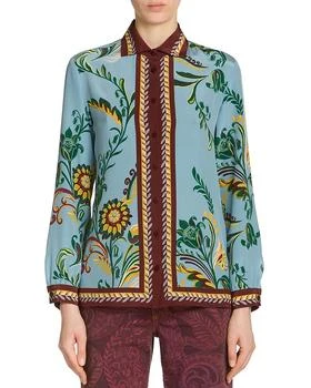 ETRO | Silk Printed Button Front Blouse