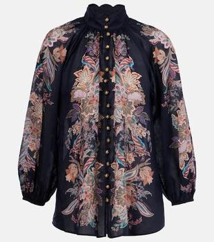 Zimmermann | Rhiannon printed ramie blouse