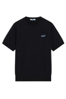 Prada | Prada Logo-Intarsia Short-Sleeved Crewneck Jumper